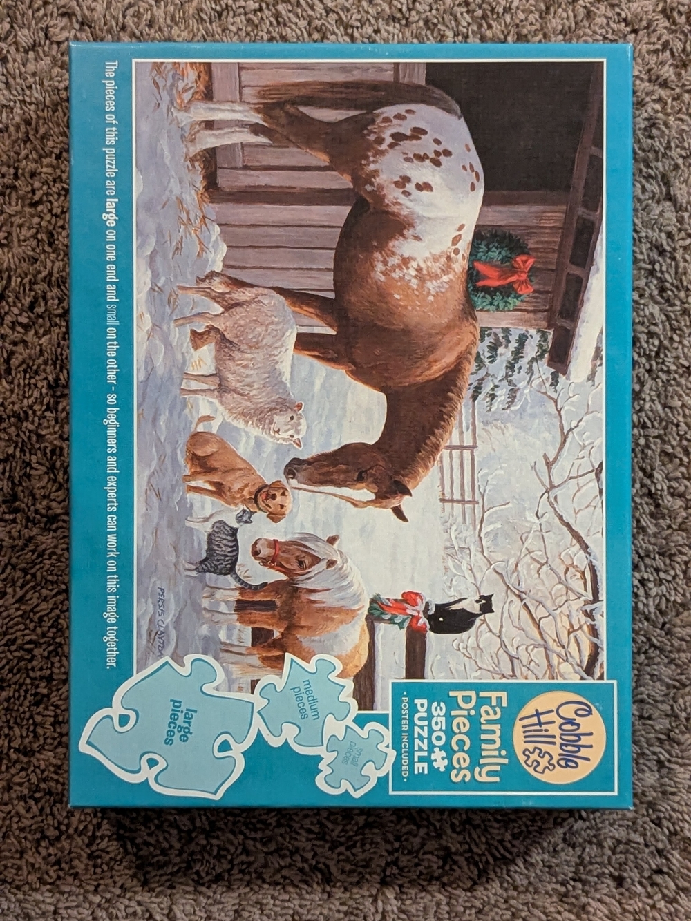 Cobble Hill Family Pieces "Winter Friends" 350-Piece Jigsaw Puzzle
